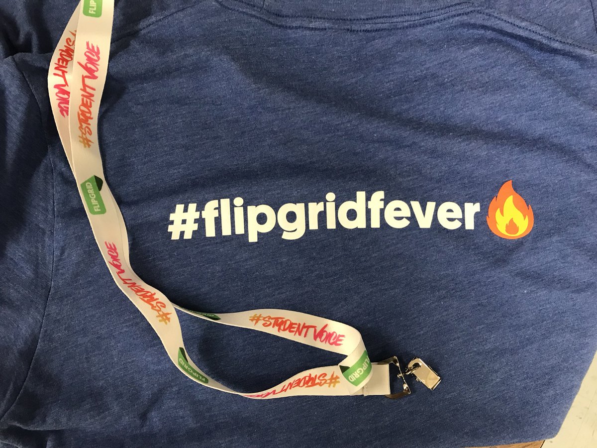 CathyO710's tweet image. I 💚 @Flipgrid 
TY for the swag 
I will wear it proudly and share #neverquitlearning #togetherforkids 
#FlipgridFever #studentvoice #innovation