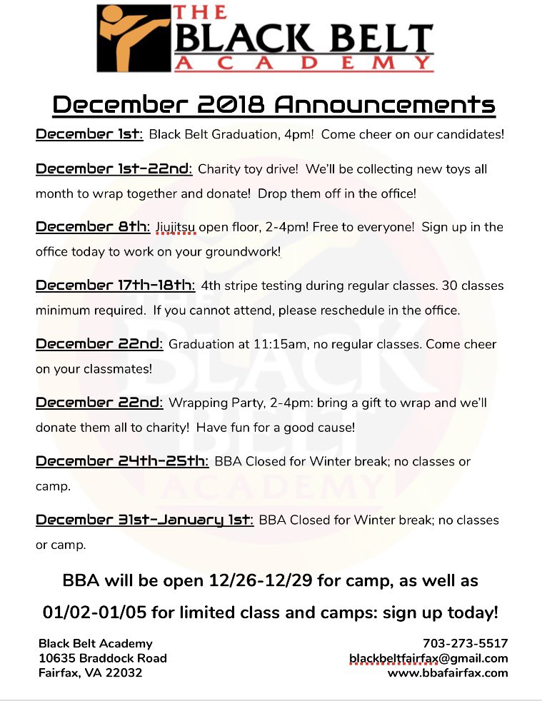 bbafairfax's tweet photo. Winter has arrived. Stay up to date with all the latest and greatest events at BBA! Here’s our list of December announcements. https://t.co/bmn3EguszE