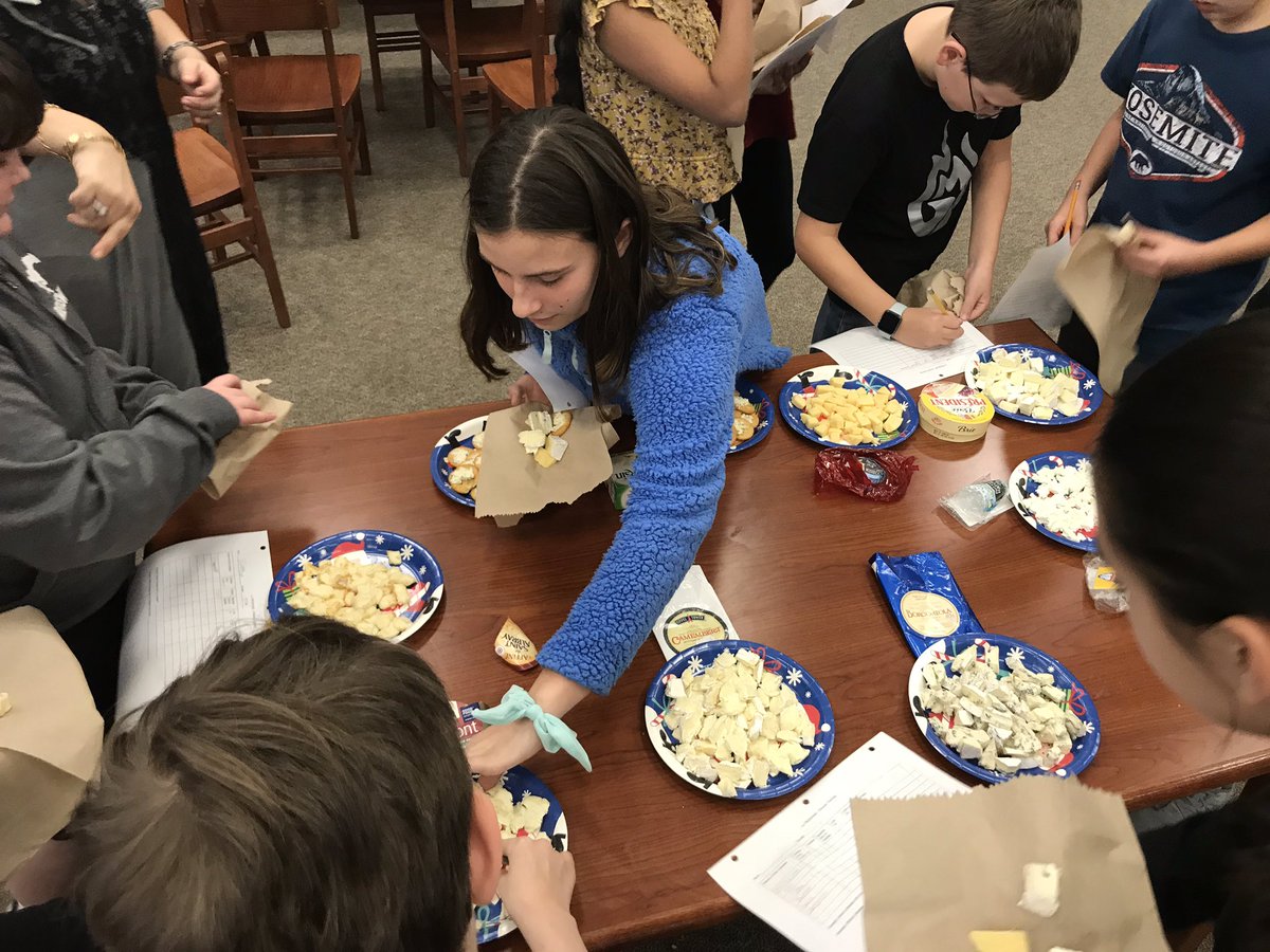 FJHMMC's tweet photo. Today in the MMC the French Club met and had a French style cheese tasting and voted on their favorites!YUM! #friendswoodlearning #friendswoodisd https://t.co/gLpeibBmHw