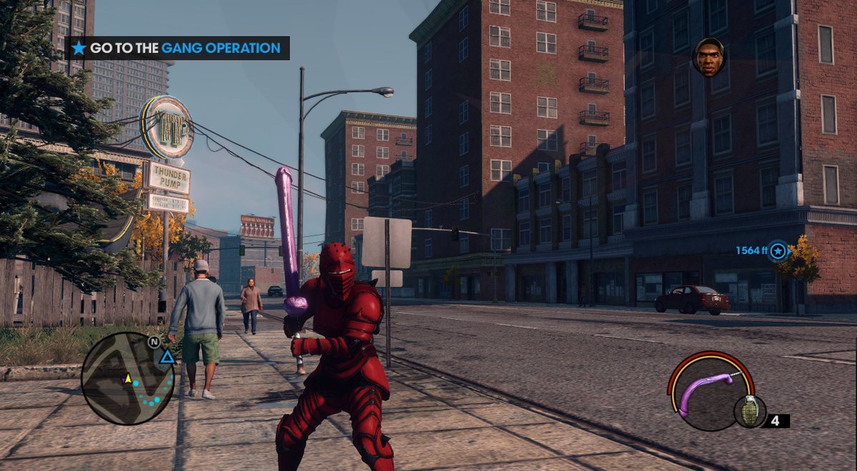 i talk update on twitter red knight running around in saints row the third lmao red knight running around in saints row