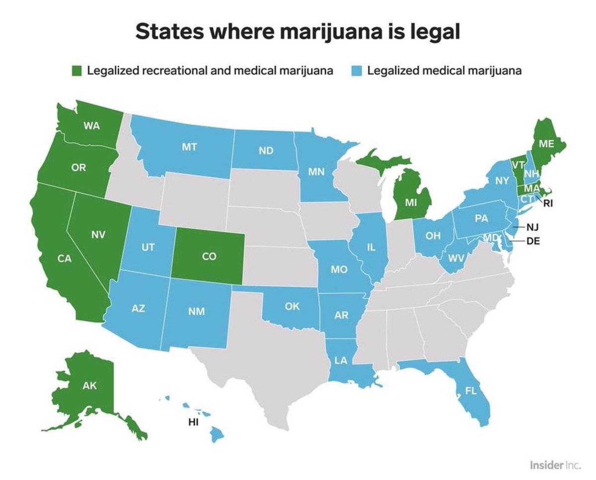 countzpr's tweet image. UPDATED MAP!! 🇺🇸 

Congratulations to all the States that have fought to make Cannabis accessible #cannabiscommunity !!

#hemplotus #hemp #marijuana #cbd #thc #cbdoil #cannabis #medicalmarijuana #fengsgui #yinyang #zen #chakra #lotus #mantra #serenity #innerchi #enlighten
