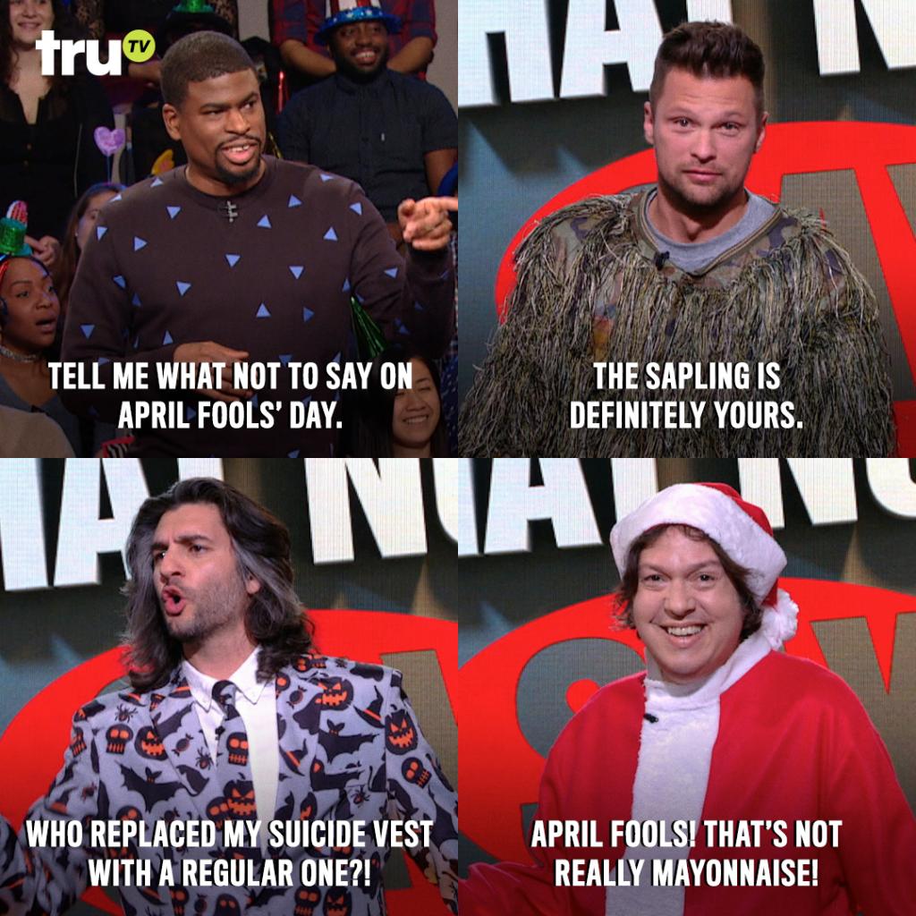 truTV's tweet photo. No fooling! A new #ComedyKO with @julezmac, @AMIRCOMEDY and @mrdavehill starts NOW! https://t.co/pMZWy5nbal