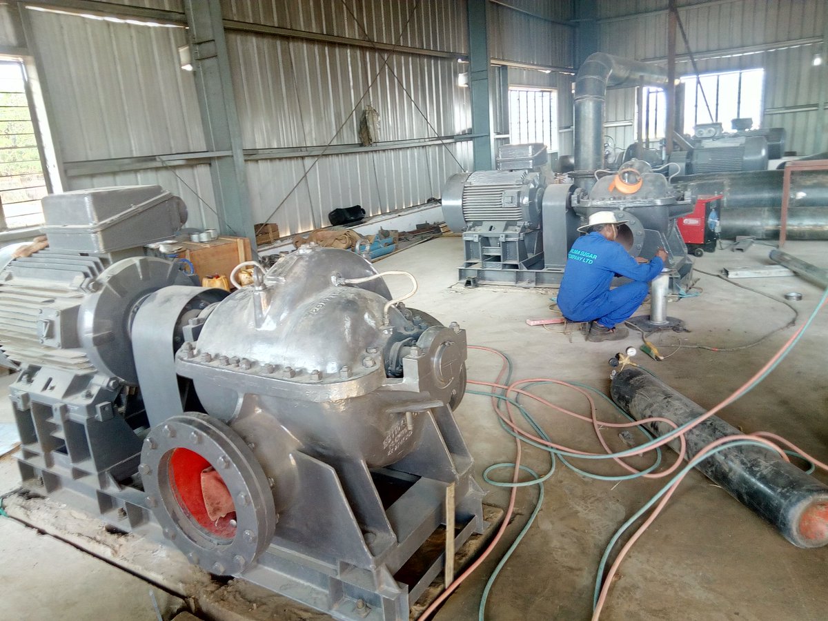 gba_malawi's tweet photo. Huge irrigation pumps being installed for drip irrigation at Salima Sugar https://t.co/2EwPihdKKP