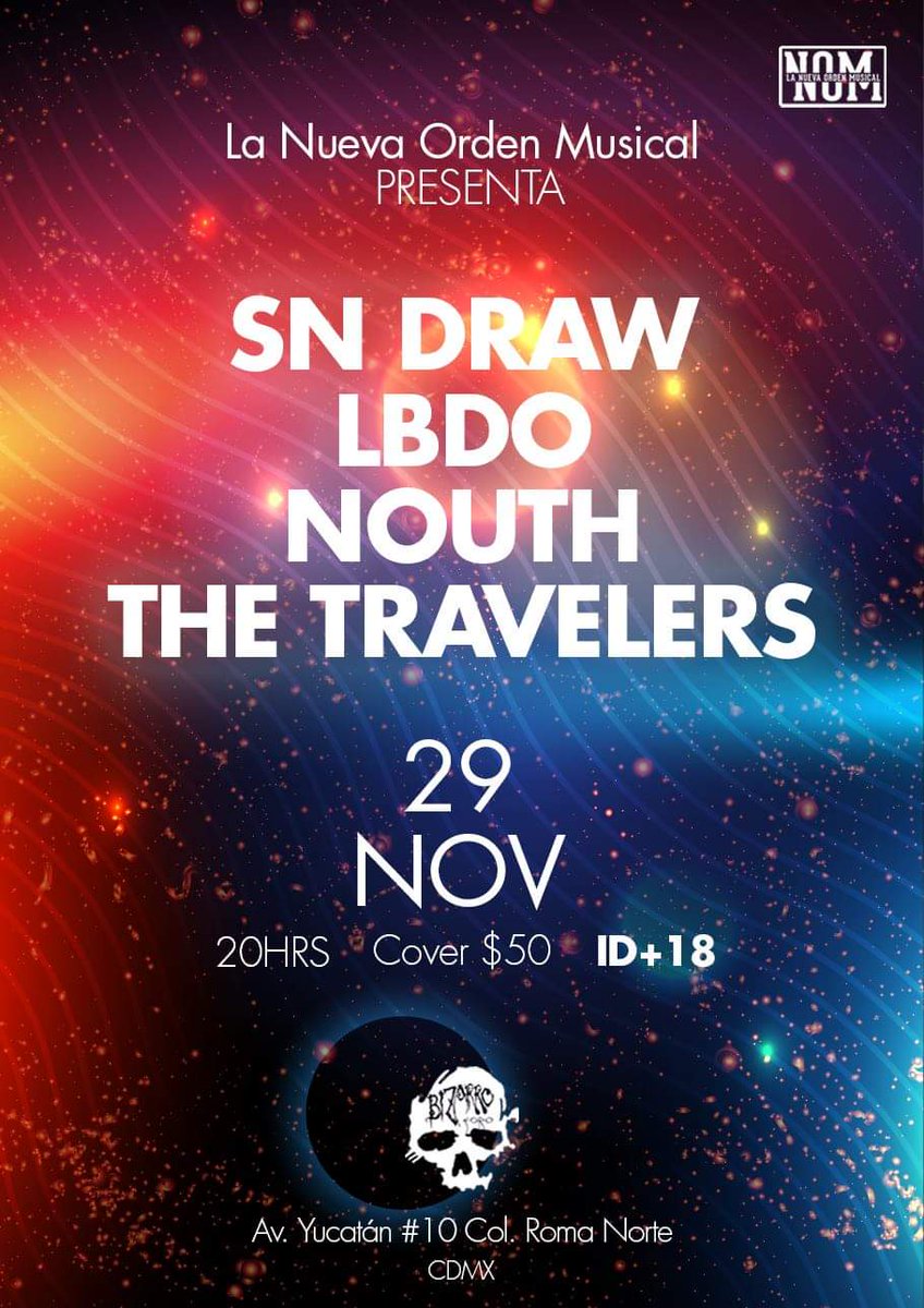sn_draw's tweet photo. Amigos! Los esperamos el jueves 29 de noviembre en el @BizarroCafe este evento marca el inicio de una nueva etapa en la banda será un evento especial y no se lo pueden perder, si desean asistir manden su nombre completo y los agregamos a la lista de invitados #sndraw #alfa5 https://t.co/D7dGXr7Unf