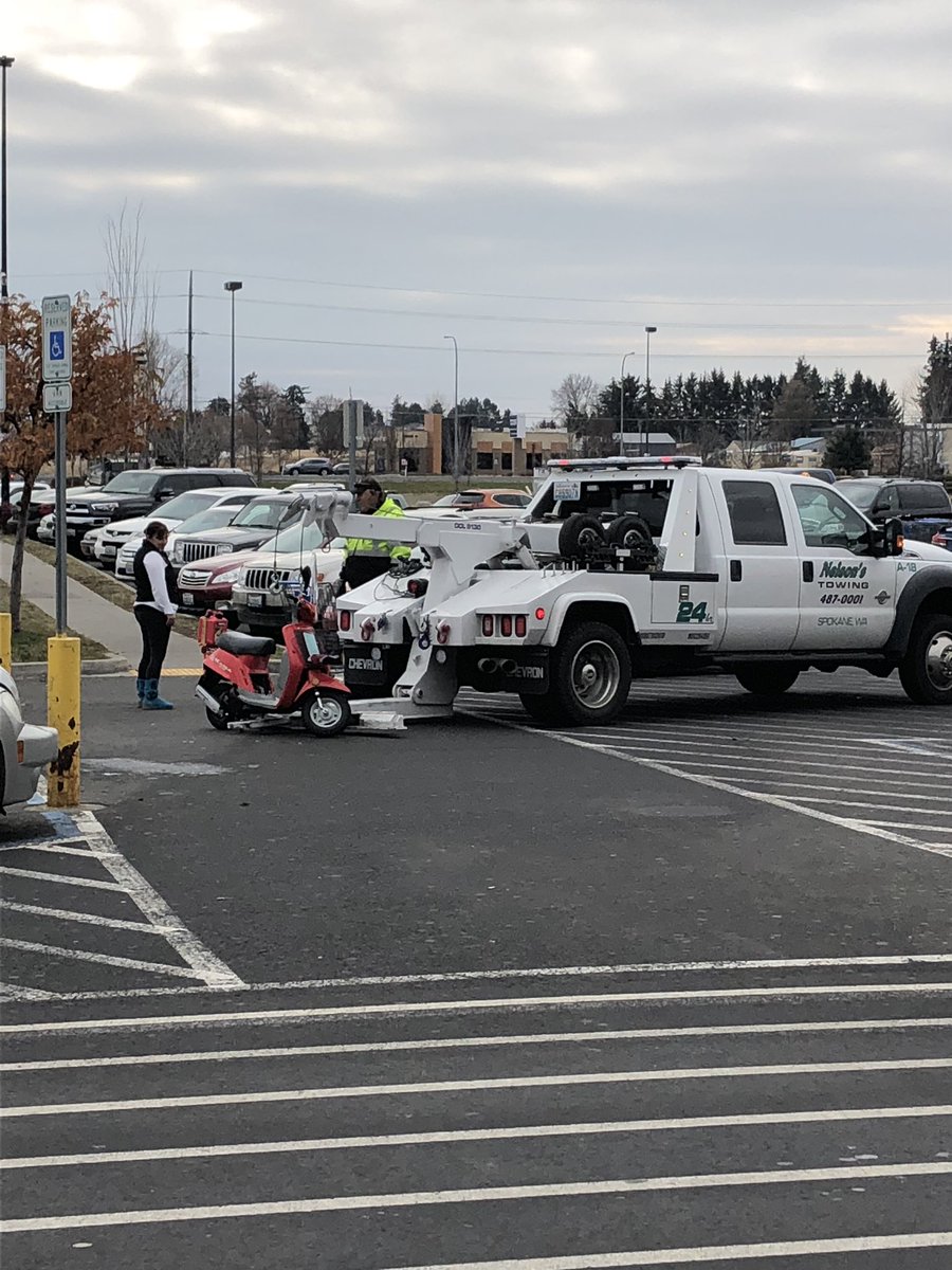 ebearmma's tweet photo. @adamcarolla just a couple of those signs we’re taking a turn for the worst. (That is not the rider of the scooter) (full size woman getting fuel using a 3step latter.)@AdamCarollaShow https://t.co/jDTv5fMUzf