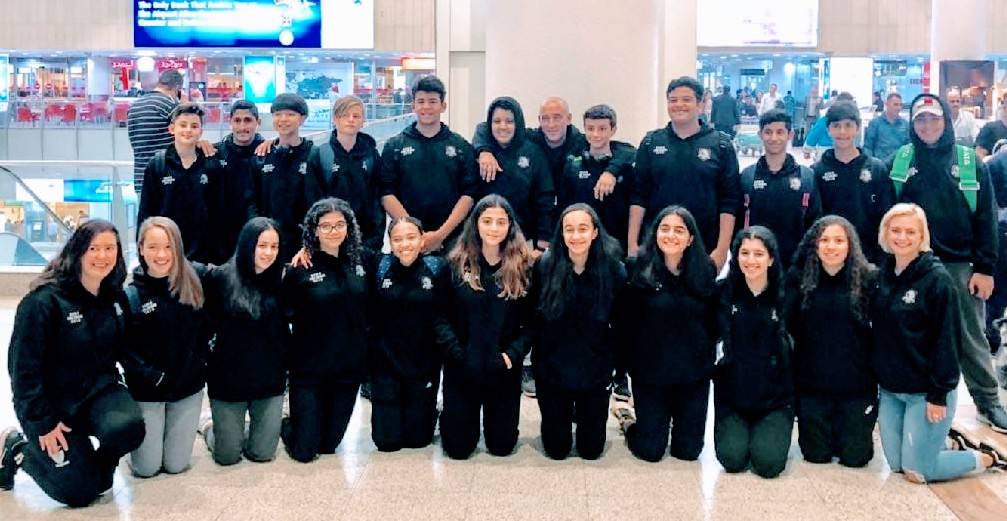KESBreakingNews's tweet photo. The KES team have arrived safe &amp; sound in Abu Dhabi for the #BSMEGames. First up...girls football and boys volleyball. Good luck! #KESsenior #KuwaitEnglishSchool https://t.co/T9ENXmG6ZU