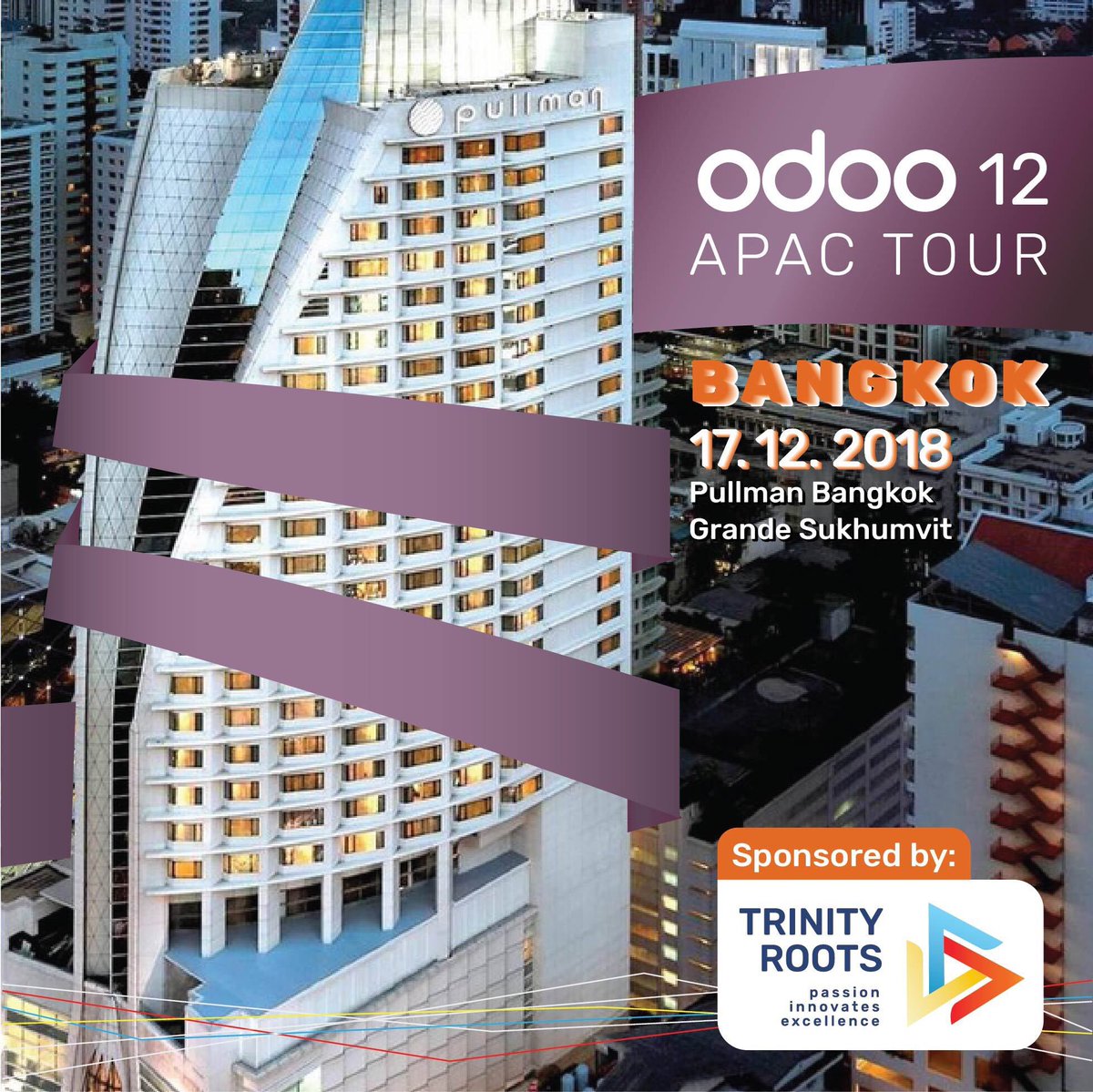 Trinityroots's tweet photo. Odoo coming to Bangkok, more details soon!

#TrinityRoots #Passion #Innovates #Excellence #Odoo #OdooTour #Odoo12 https://t.co/Ap4pShzFMj