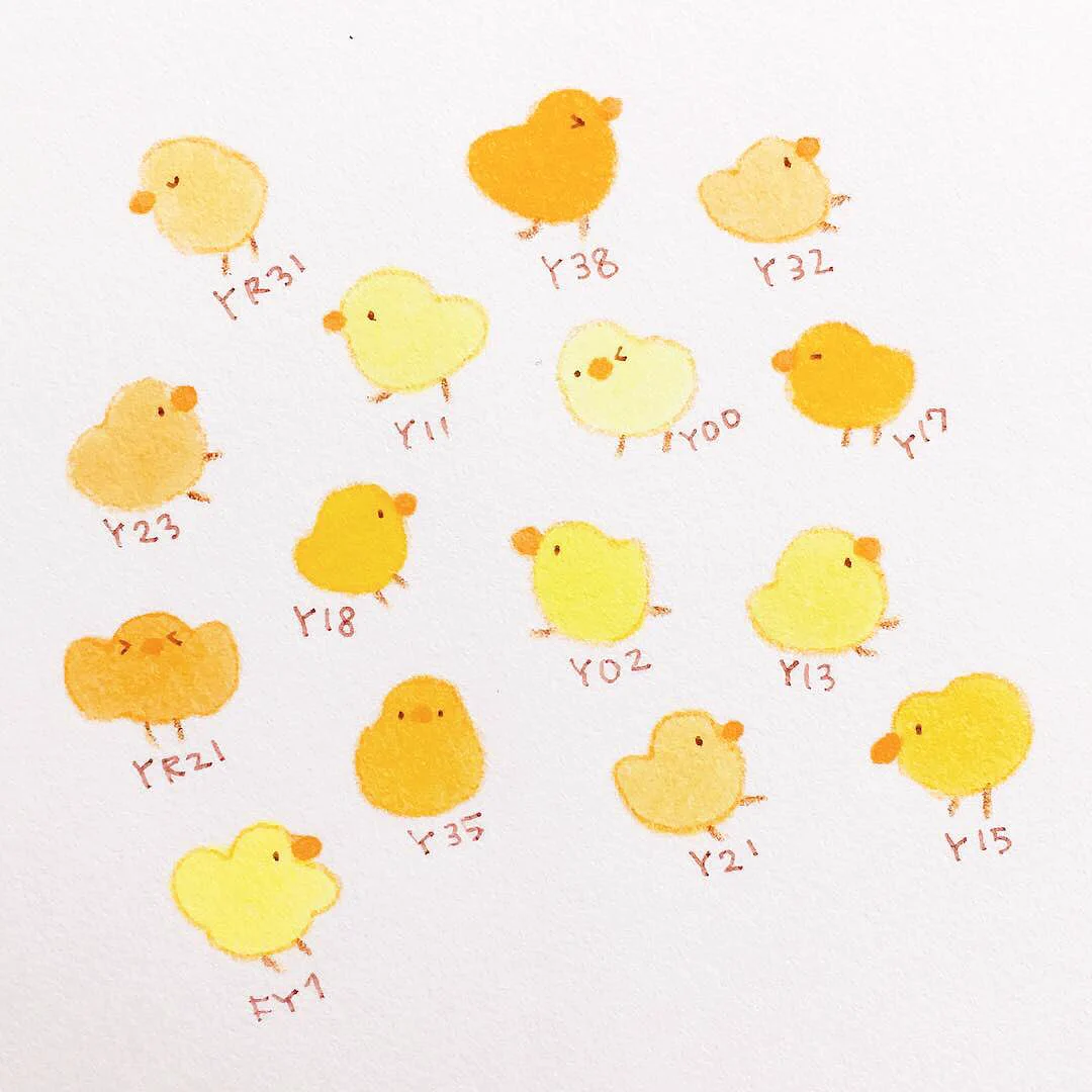 どの『きいろ』のヒヨコさんがすきですか？同じ『きいろ』でも違いますね！