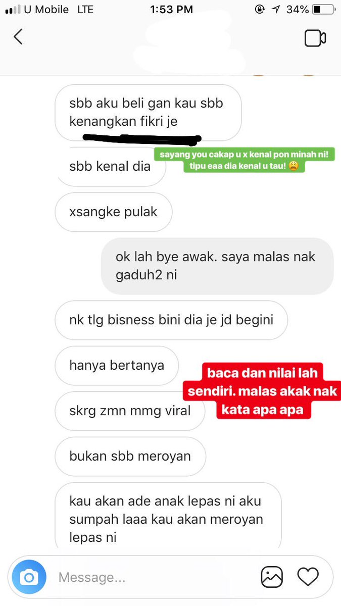 wawaaloca's tweet photo. Like seriously? i still tak faham kenapa customers ni. Still nak panjang2 kan benda yang simple ni. 🤷🏻‍♀️ 
Then dia keep updating story ig dia with our conversation tanpa tutup nama i tau. https://t.co/XAHjv6mpMD