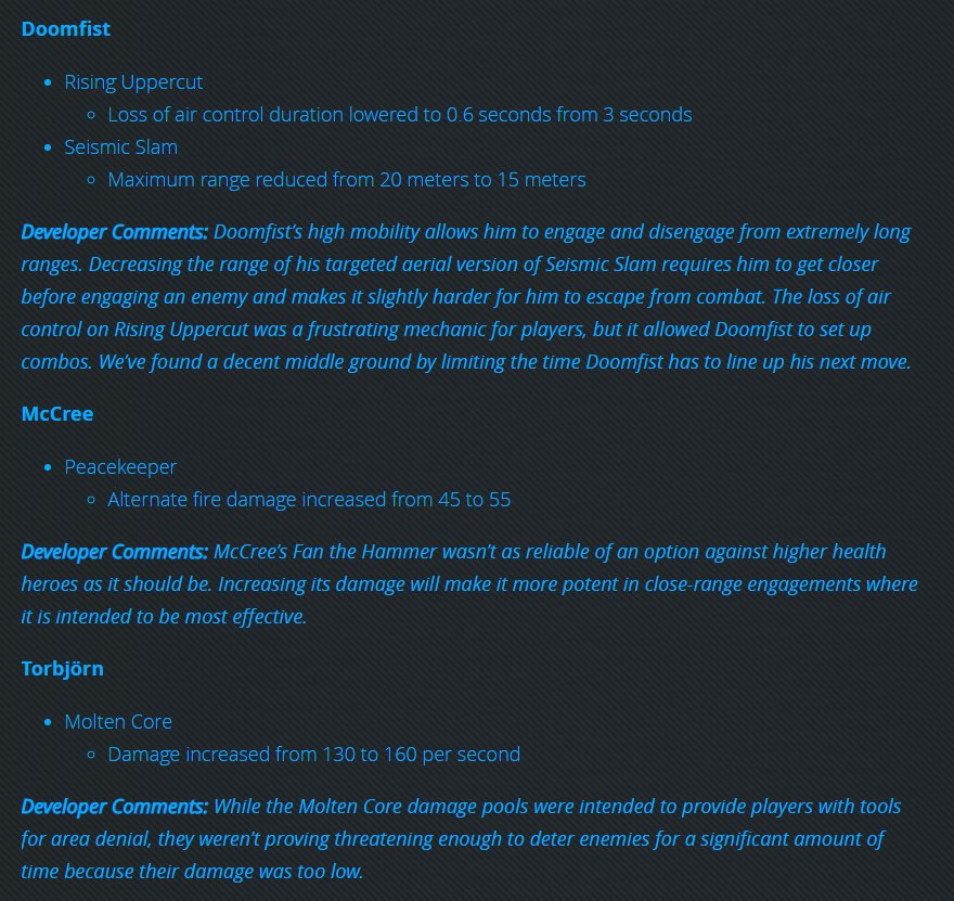 komme Tick Gøre mit bedste Overbuff on Twitter: "A new PTR patch rolled out with changes to Bastion  (buff), Brigitte (nerf), Doomfist (nerf), McCree (buff), and Torbjorn  (buff). https://t.co/8bBeb065Mm https://t.co/lsl2EcgpOX" / Twitter