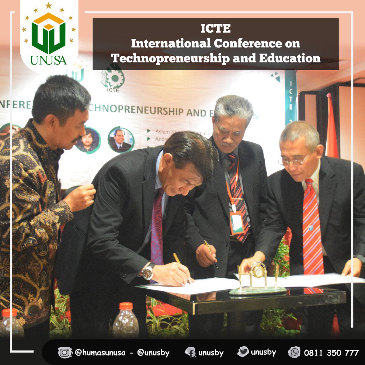 unusa_official's tweet photo. Alhamdulillaah acara International Conference on Technopreneurship and Education kemarin 14 November 2018 di Best Western Papilio Hotel Surabaya berjalan dengan lancar, acara tersebut mengundang Keynote Speaker yang luar biasa dari 3 negara.
#humasunusa #unusa #unusby #icte2018 https://t.co/WXGodZD0CC