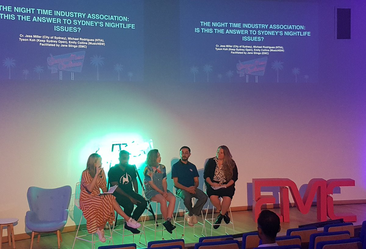 MusicNSW's tweet photo. #EMC2018 DAY 2: The Night Time Industries Association on the #musicinquiry and what it means for Sydney's nightlife. #NITA https://t.co/pXlAm7KkuK