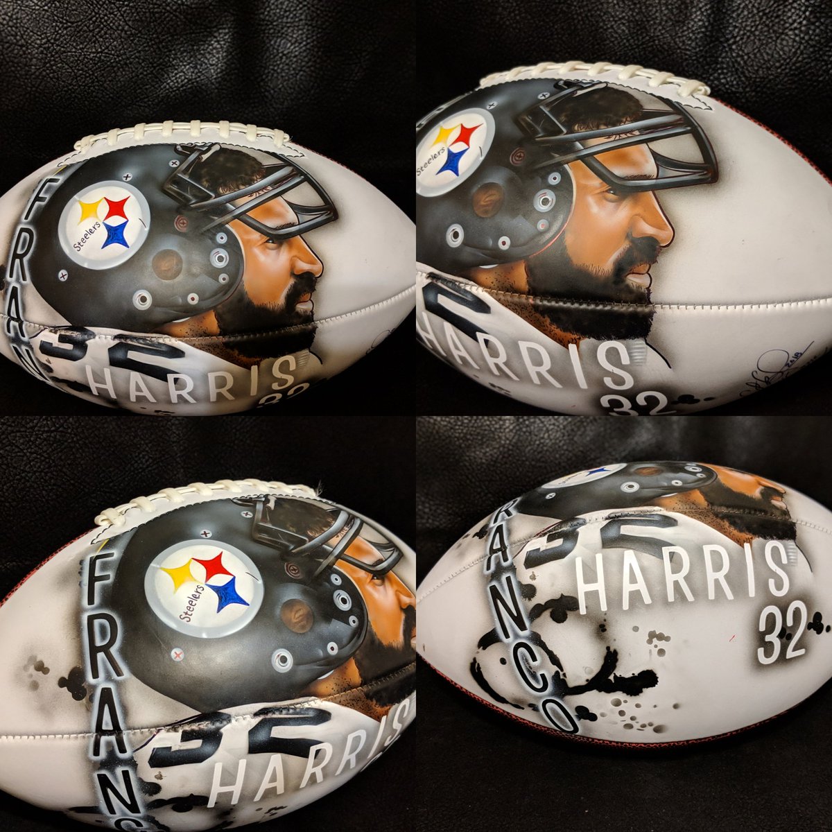 NovikaneC's tweet image. Pittsburgh @steelers great #32 @francoharrishof @SteelersUnite #SupportBlackBusinesses  #NoviKaneCustoms #