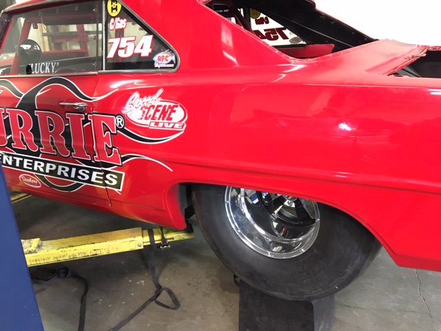 SpeedSceneLive's tweet image. Currie nova looking good with new big fat M &amp;amp; H Tires and American Racing Wheels