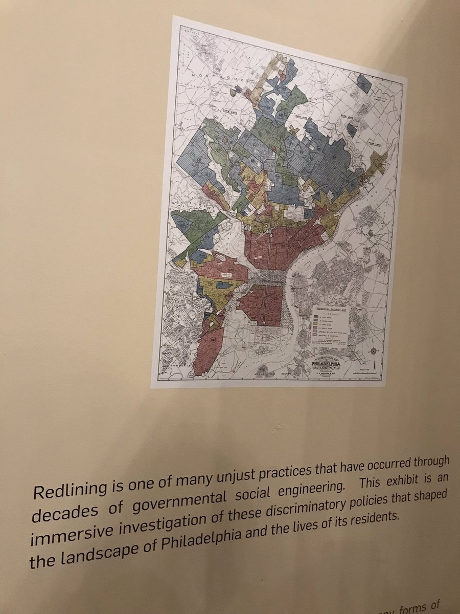 AshleyAPutnam's tweet photo. Spending my evening reflecting on the impact of structural racism in our policies, institutions and neighborhoods.

Highly recommend visiting #adreamdeferredphl exhibit to learn more about #redlining #gentrification #racialequity @LittleGiantLGC @knightfdn @215tayyib https://t.co/j90PjVeBEY