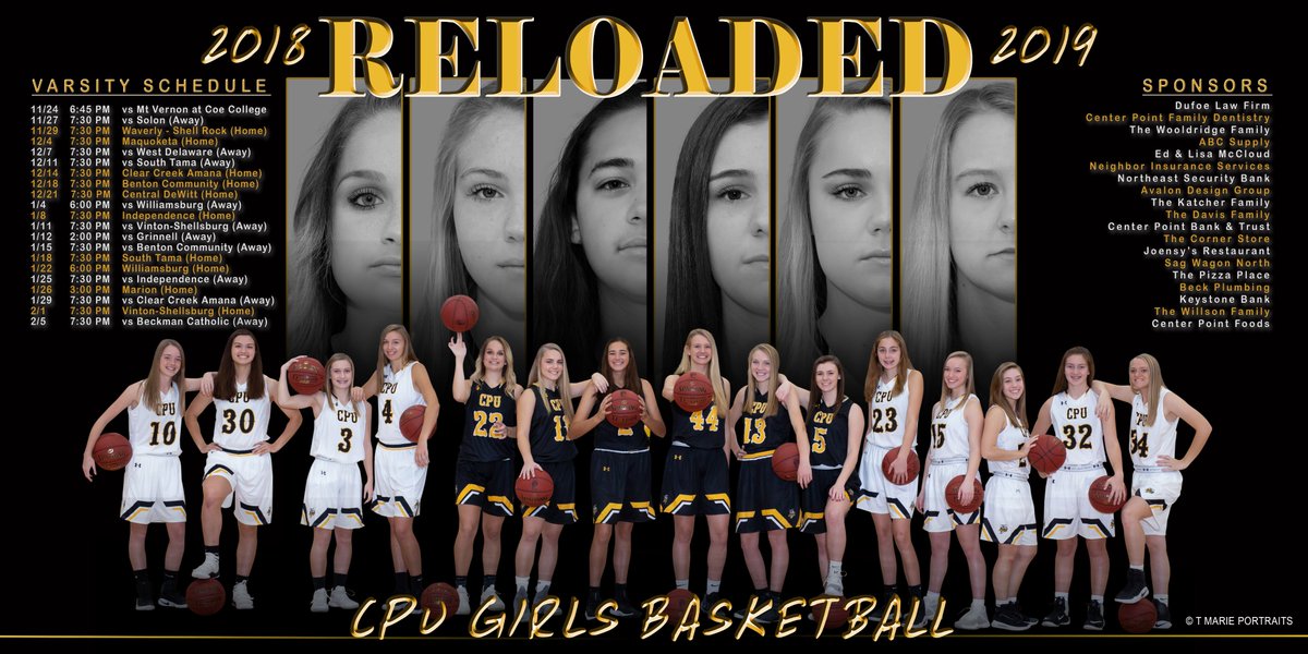 tmarieportraits's tweet photo. 🔥Check out the 2018-2019 Center Point 🌪️Urbana Girls Basketball Poster! They are #reloaded and ready to get the season started! @CPUathletics  @Klett5pack  @ConferenceWamac #tmariesports #cpuathletics #storminpointers #ighsau #iowahighschoolsports #iowagirlsbasketball https://t.co/uEhU5GeG0A