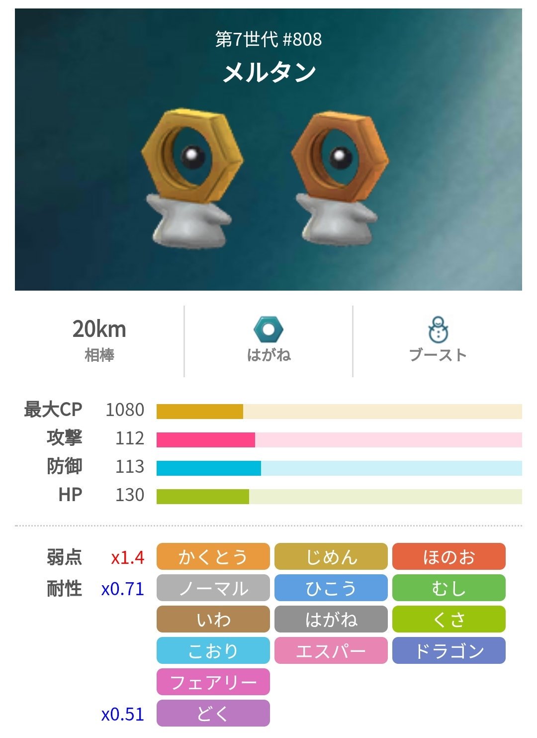 ポケモンgo攻略 みんポケ メルタンやメルメタルの種族値 覚える技 解析情報ベース メルタン T Co Fmuzxnte9z メルメタル T Co Rq4dty8k ポケモンgo T Co 9fruti6ht8 Twitter