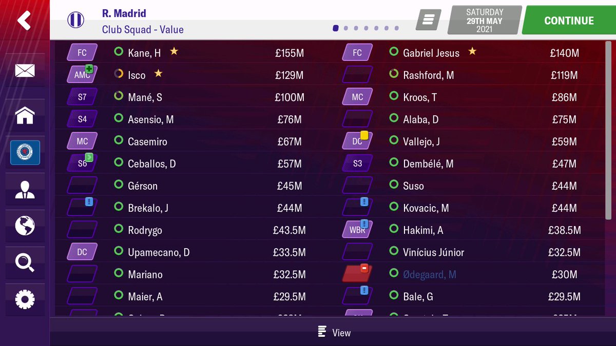 DiariesFmm's tweet image. SQUAD COMPARISON.

We face off against Real Madrid in the Champions League Final.

Look at the difference in our player values 👀

#FMM19 #PlayerValues