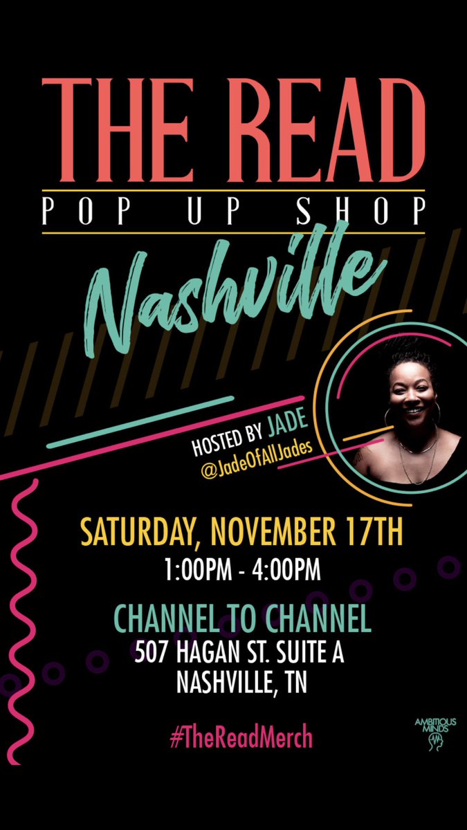 ThisIsTheRead's tweet photo. Nashville! Come out this Saturday to the #TheReadPopUp ahead of our sold out live show!  It’s hosted by @jadeofalljades 🥳 and we will be open from 1-4pm! https://t.co/Xdxmhqy6Cz