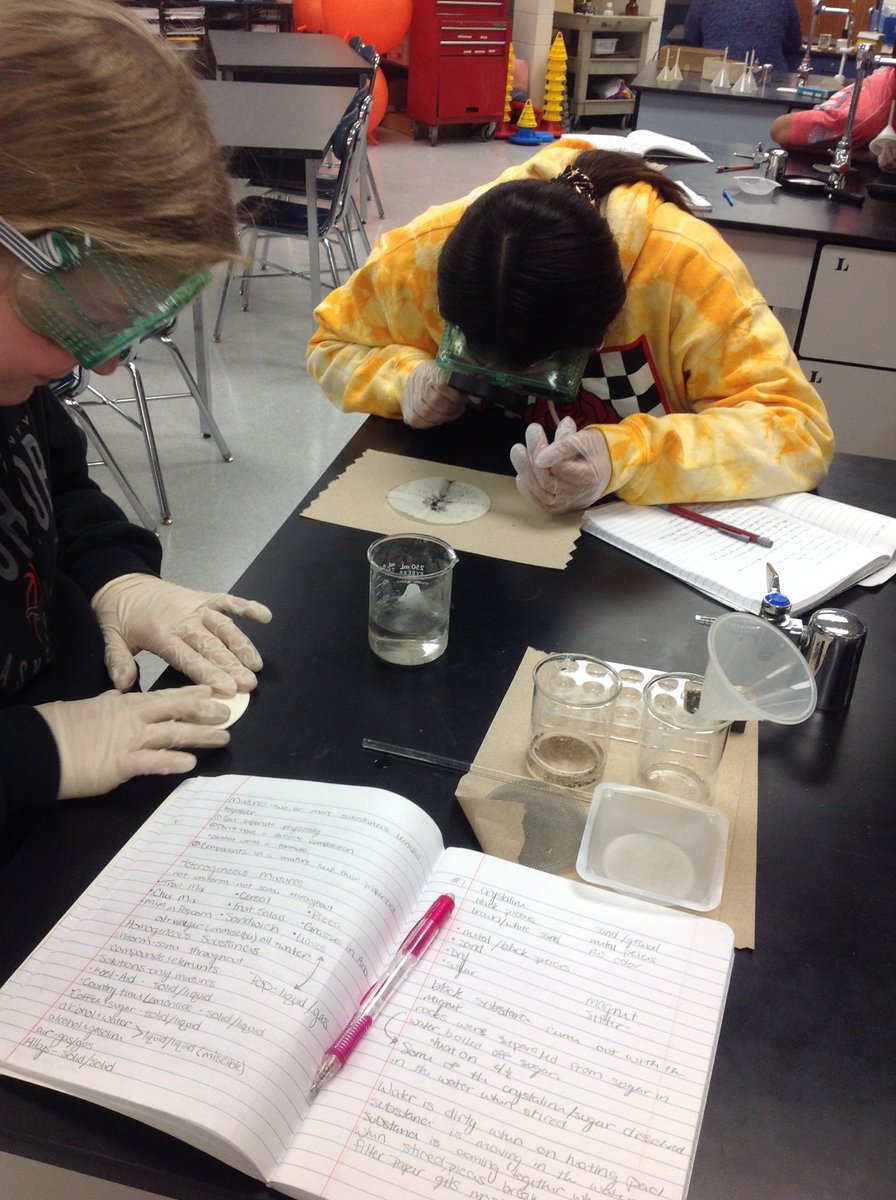 Working hard to identify components in a mixture, what fun!!! ⁦<a href="/ccs_longhorns/">Chase County Schools</a>⁩  #chase porridge