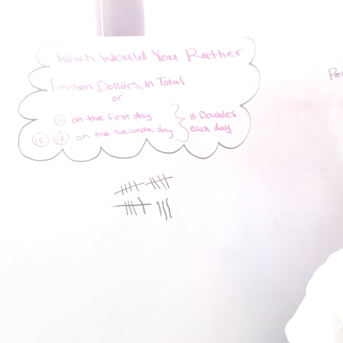 amy_klose's tweet image. The time to first math on the page today was &amp;lt; 30 seconds as we took on the penny task in MBF 3C. #tldsblearns #TLDSBmath #vnps