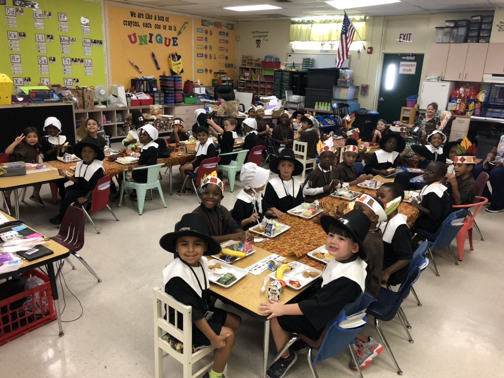 LorrieDurkin's tweet photo. Friendsgiving in Kindergarten with Ms. Bush’s class!  They are the cutest!@LorrieDurkin @berryblonde1977 @Russ_Schwartz #GrowNova, #KnowNova @batool_attiya @LisaDalachinsky @NBFCounselor @JoeyBGoodman @ms_srein @NBFgallery https://t.co/vxjmTc6Wvh