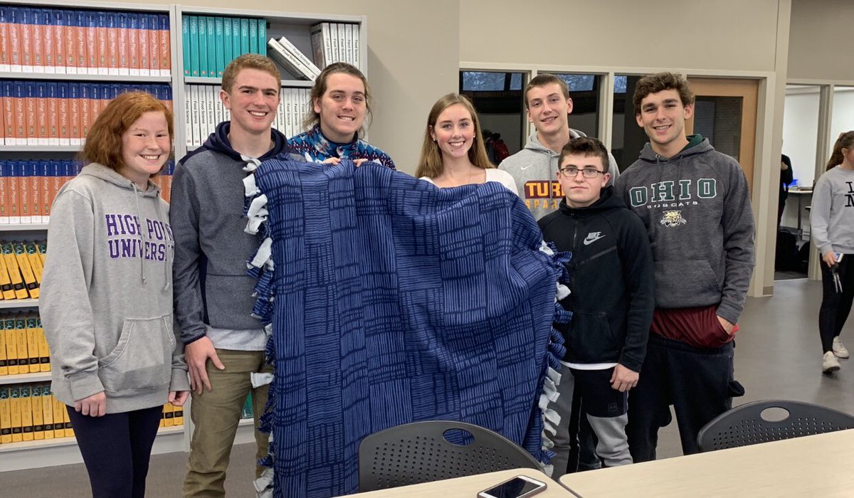 THS_Kind's tweet photo. Made blankets for CCHMC Hospice today! So proud of these Spartans and their kindness! https://t.co/2V3bdfH21q