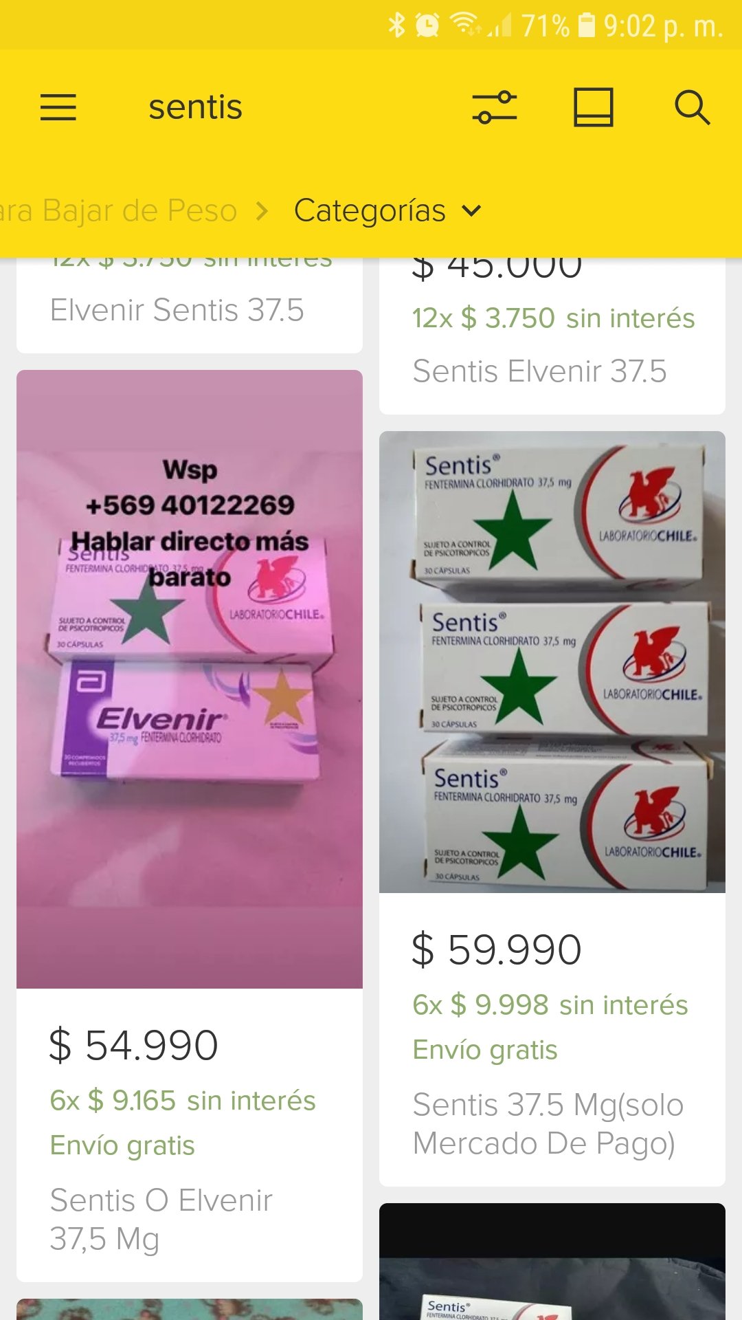 sentis fentermina sin receta