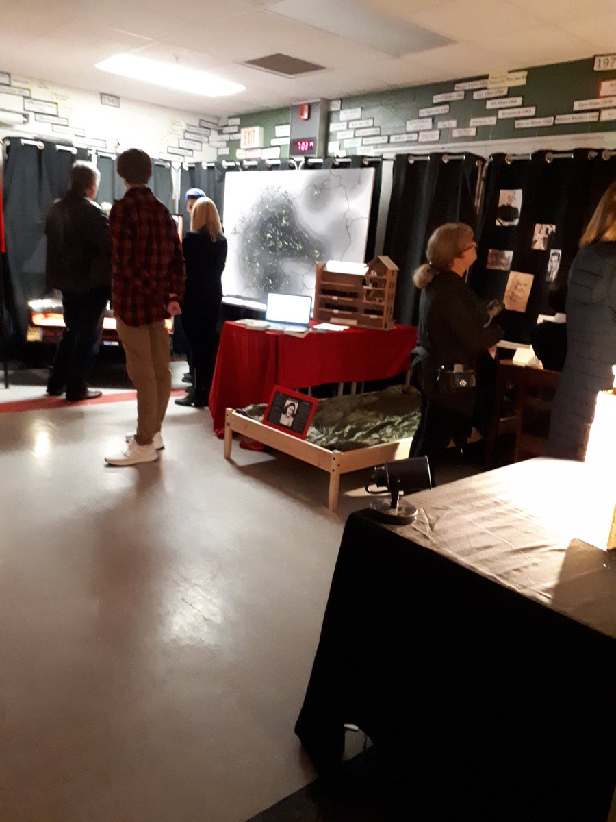 WDHS_Museum's tweet photo. We are open tonight!
The students are doing such a good job showing community members around the museum tonight!
You still have a week left to see our student run museum between the hours of 10 - 2! https://t.co/9JdRLbCi5G