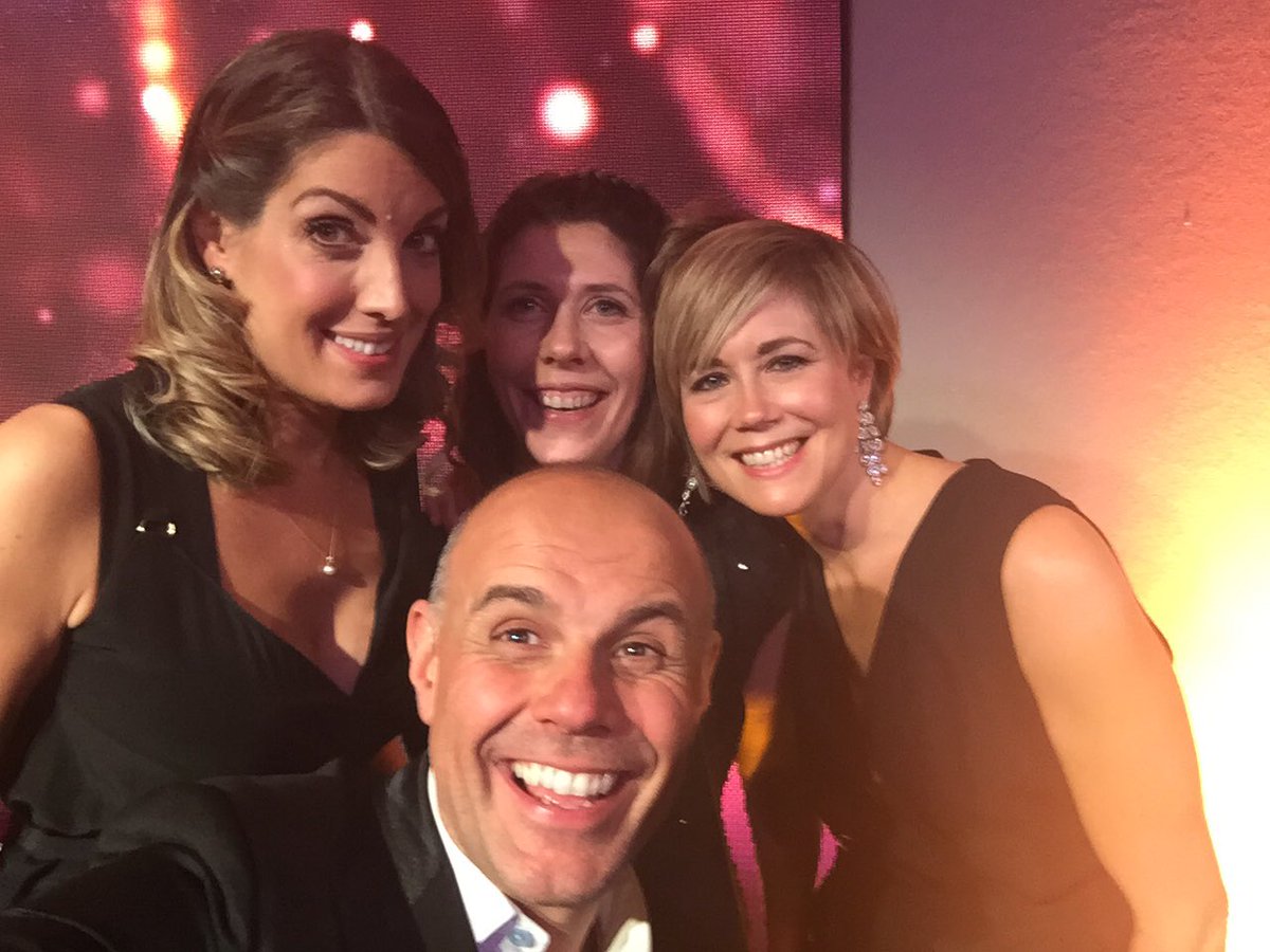 #walesNOTY18 cheeky selfie with the hosts #jasonmohammad  and #andreabyrnetv  one is beautiful and other can’t read #oscars2017