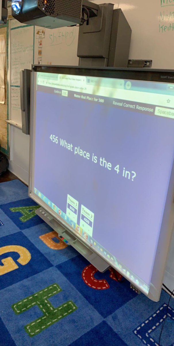 ThompsonESCS's tweet photo. 2nd grade killing it in a competitive boys vs. girls game of Jeopardy to review for the math test! https://t.co/OOzhy1YcGL