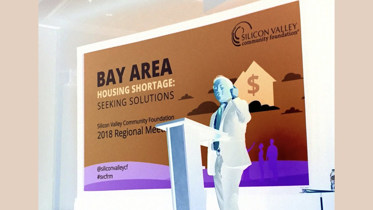 Stuart_SF's tweet photo. Good ideas exchanged about addressing Bay Area’s housing shortage (3.5 million units needed!) at discussion by @siliconvalleycf #svcfrm https://t.co/dkOw2Wru8F