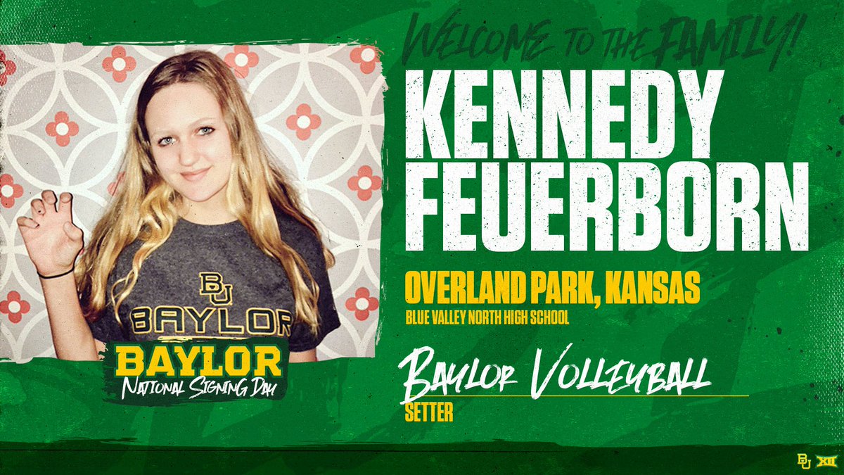 BaylorVBall's tweet image. Closing out our 2019 signing class is a talented setter from Kansas! Welcome to the family, Kennedy Feuerborn! 🏐

#SicEm #SHINE #SignBU