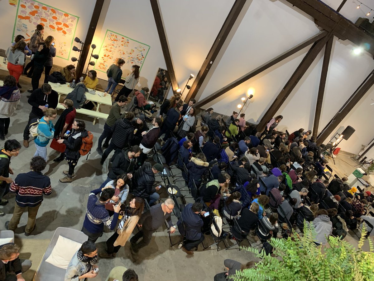 JayneEngle's tweet photo. Full house this cold eve in Montreal for @TessyBritton @ParticipatoryC! We’re collectively building movements of change for #villeparticipative w/ 100s of Montrealers + wonderful orgs @EcologieUrbaine @MTL_Ville @PepiniereCo @mtl_lium + https://t.co/tjeDXhMneq