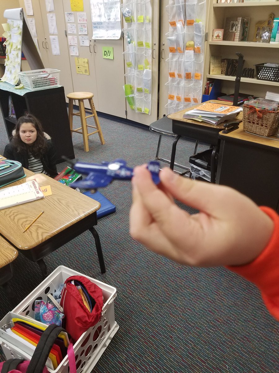 love2vaca's tweet photo. A student was so inspired by the Lone Star Flight Museum field trip he brought his plane from WWII to school for show and tell. #hregamechanger https://t.co/YmiW58vlGL