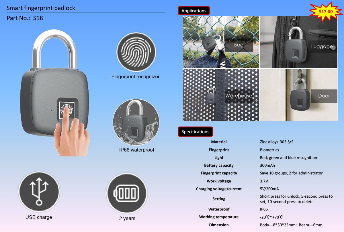 Fingerprint padlock
inv-usa.com