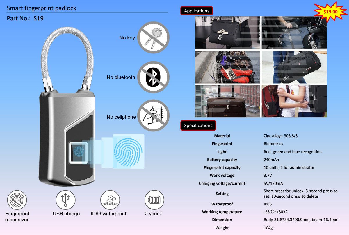 Fingerprint smart padlock
inv-usa.com