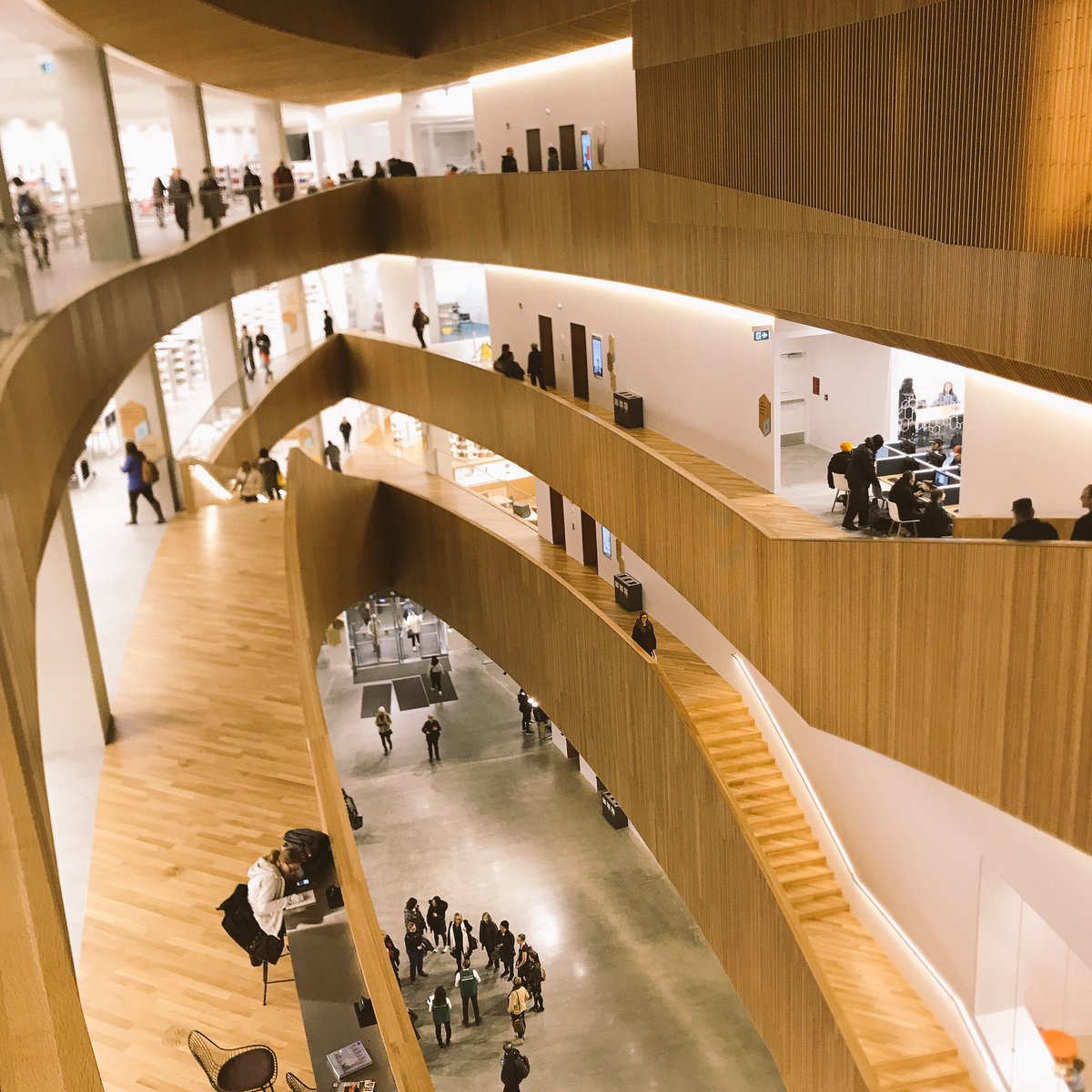 We are at the beautiful new <a href="/calgarylibrary/">Calgary Public Library</a> tonight! A new Calgary treasure!