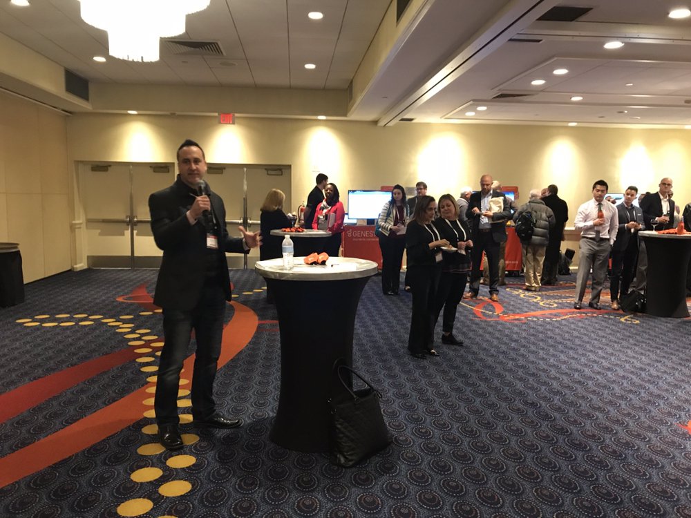 shelf_io's tweet photo. Our own @sedarius7 talking about the implications for #AI in #CX at @Genesys #GSummit18. https://t.co/rwuvEDf7ZB