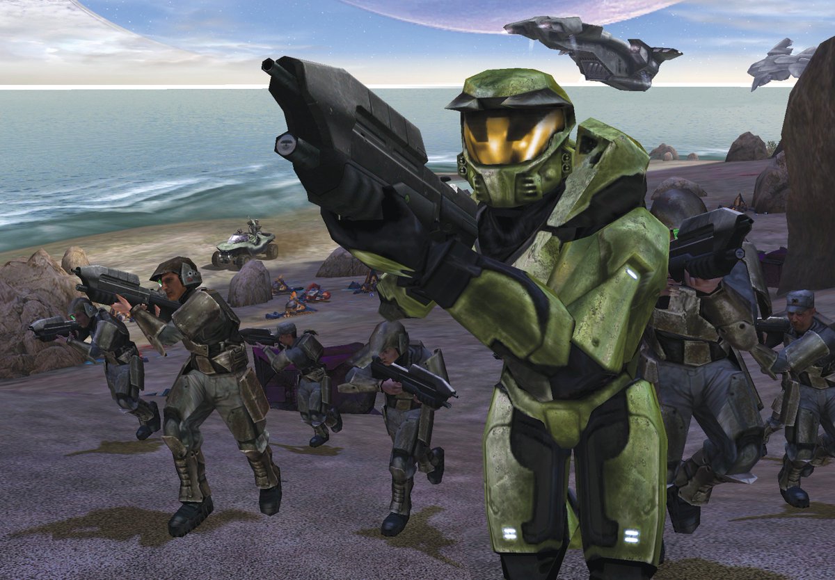 Halo's tweet image. Seventeen years ago, the UNSC Pillar of Autumn arrived at a mysterious ringworld and set in motion an adventure that we'll never forget. Happy Birthday, Halo: Combat Evolved!