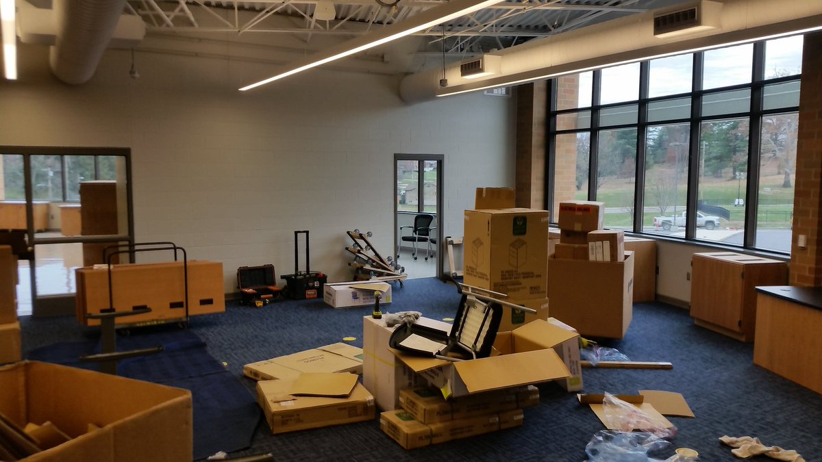 Furniture being installed today and tomorrow in the new <a href="/CovCathSTEM/">CovCathStem</a> building. We are getting close! <a href="/CovCathColonels/">Cov Cath Colonels</a>
