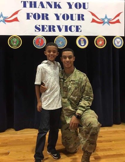 A Cibolo Valley Elementary School 3rd grader received a heartwarming surprise when his brother returned from a deployment to greet him at the school’s Veterans Day program on November 9th. PFC Isaiah Davis, a Steele alum, of the United States Army, dropped by to see Jaiden Davis.