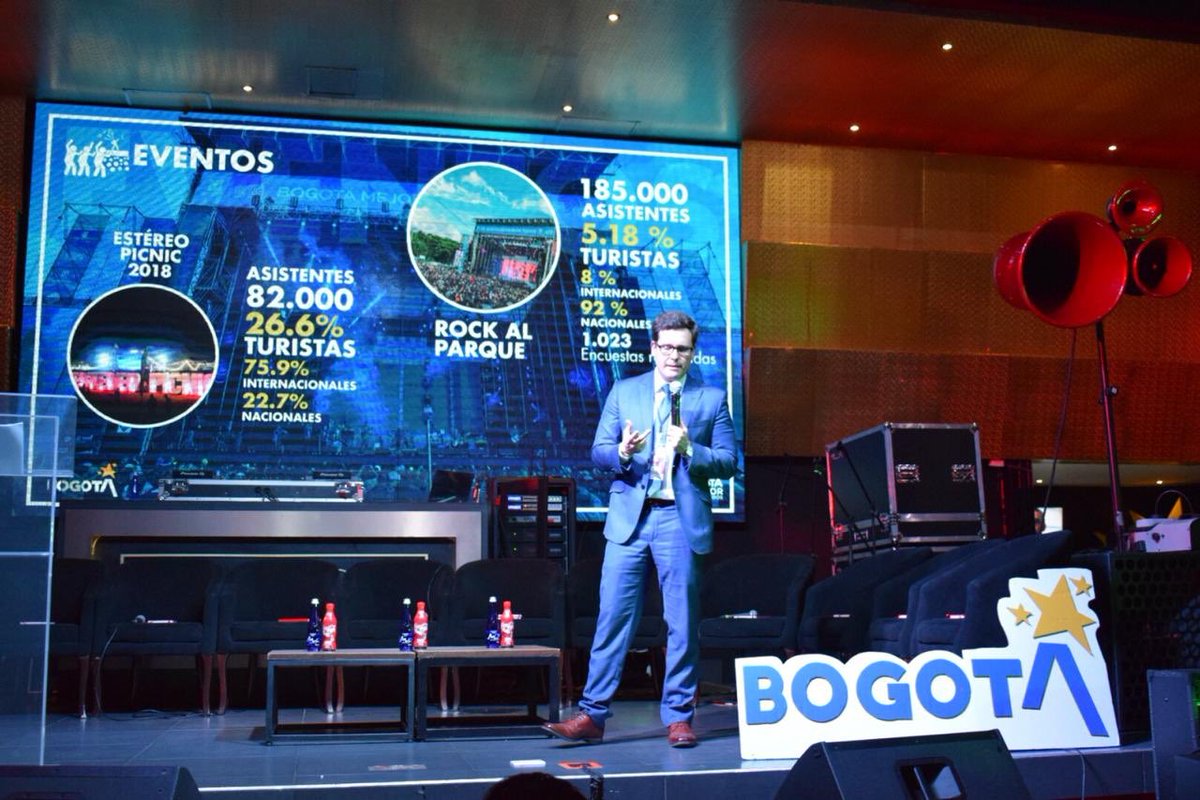JoseDuarteG's tweet photo. Compartimos en #Expobar2018 las estrategias que venimos implementando en cabeza de Alcalde Peñalosa para posicionar y fortalecer Bogotá cómo destino turístico donde la música, festivales y oferta nocturna son experiencias para turistas https://t.co/aHNu5rpOEy
