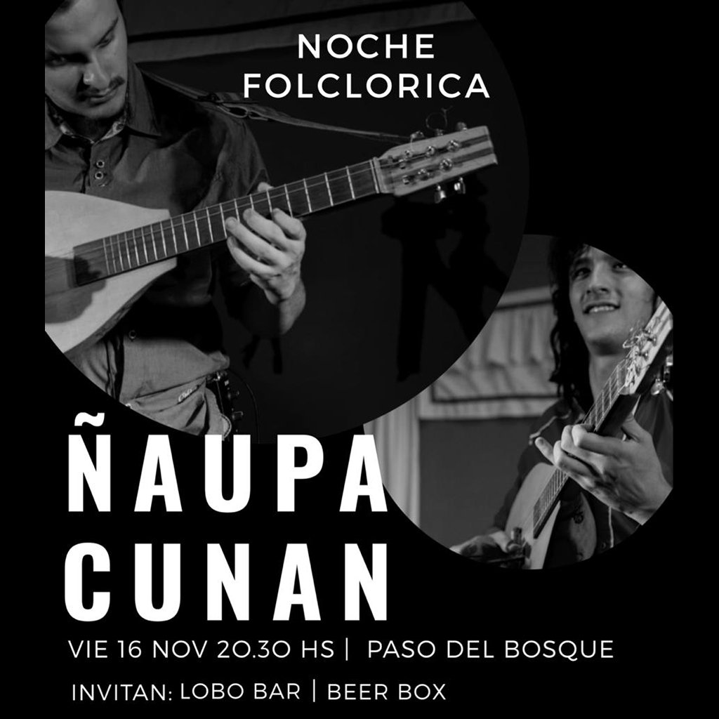 lobobarbosque's tweet photo. 🎶 ¡Este viernes a partir de las 20:30 horas, vení a 🌳 Paso del Bosque a escuchar a ÑAUPA CUNAN! 🎸 Invitan LOBO Bar del Bosque y @BeerBoxRosario. 📍Te esperamos con los mejores 🍹 tragos y la mejor 🍺 cerveza ☝️ https://t.co/Y7I7eUztkD