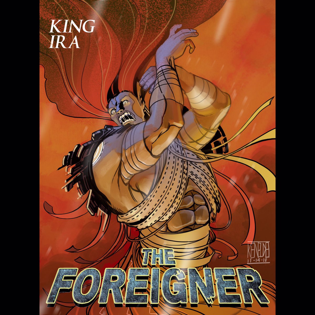 KensukeArt's tweet photo. Anger issues? Meet King Ira from my creator owned #Kickstarter graphic novel, The Foreigner Book Two. Launching soon! Sin - Rage.
#kensukeART #KensukeOkabayashi #Kickstartercomics #indiecomics #creatorownedcomics #theforeignercomics #rage #comixology https://t.co/6TmjXy5k4E