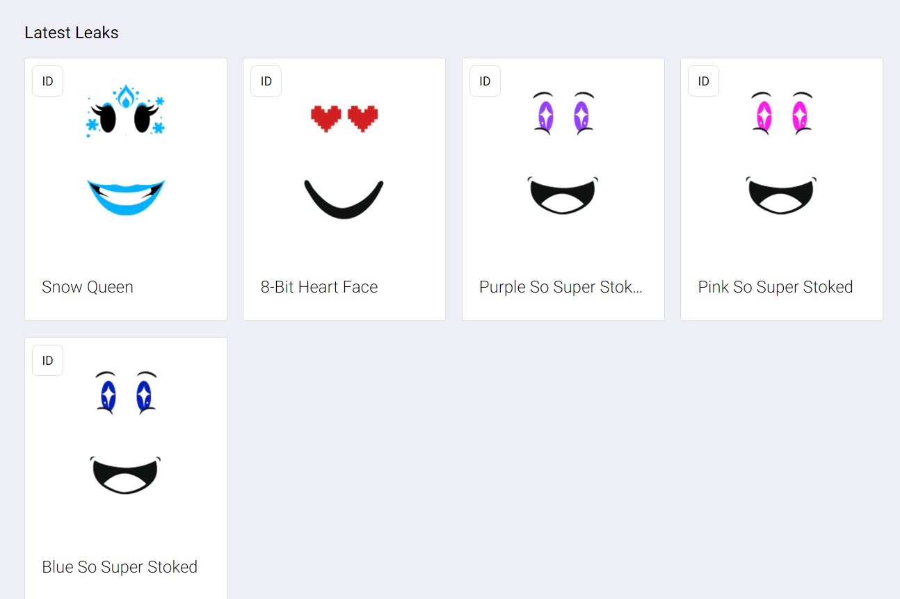 Roblox Catalog Info On Twitter There Are Also Faces Coming Out - super roblox info