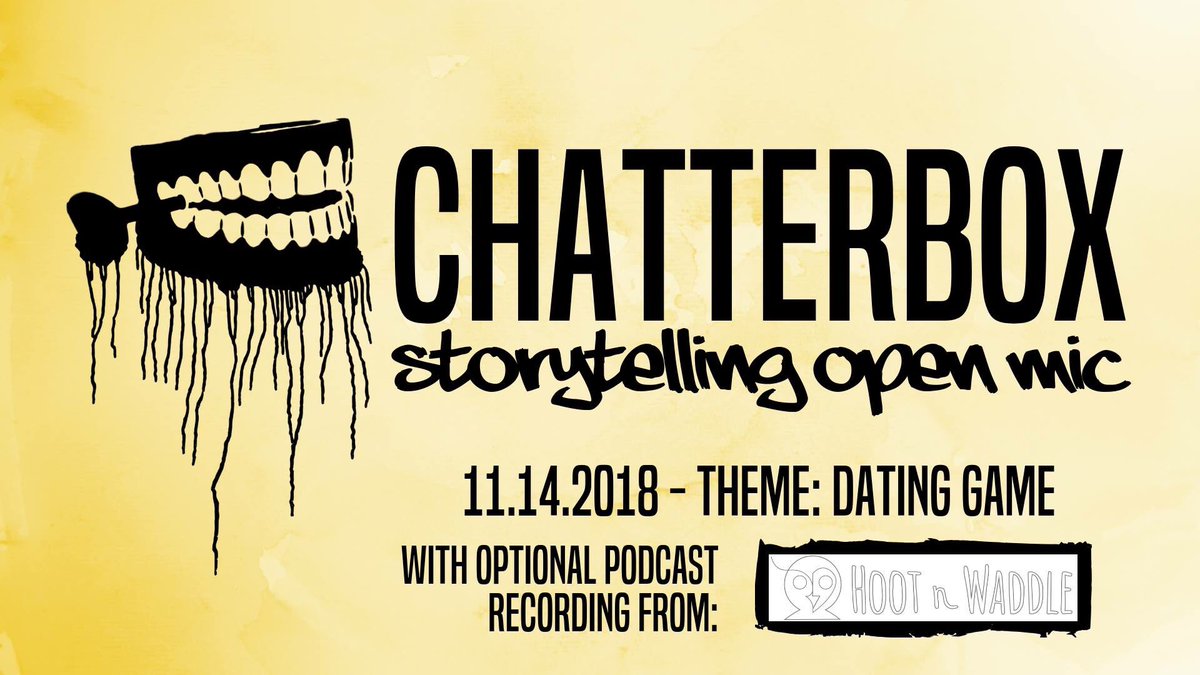 chatterboxaz's tweet photo. It’s that time of the week again! Join us tonight at @FairTradeCafeAZ for this week’s storytelling theme, “Dating Game”. We’ll be recording our #Chatterpod tonight with @hootnwaddle, so get there early if you want to share! 💔😘❤️

Event info here! >> https://t.co/uNuFaZox6F https://t.co/YmCAmwNdyX