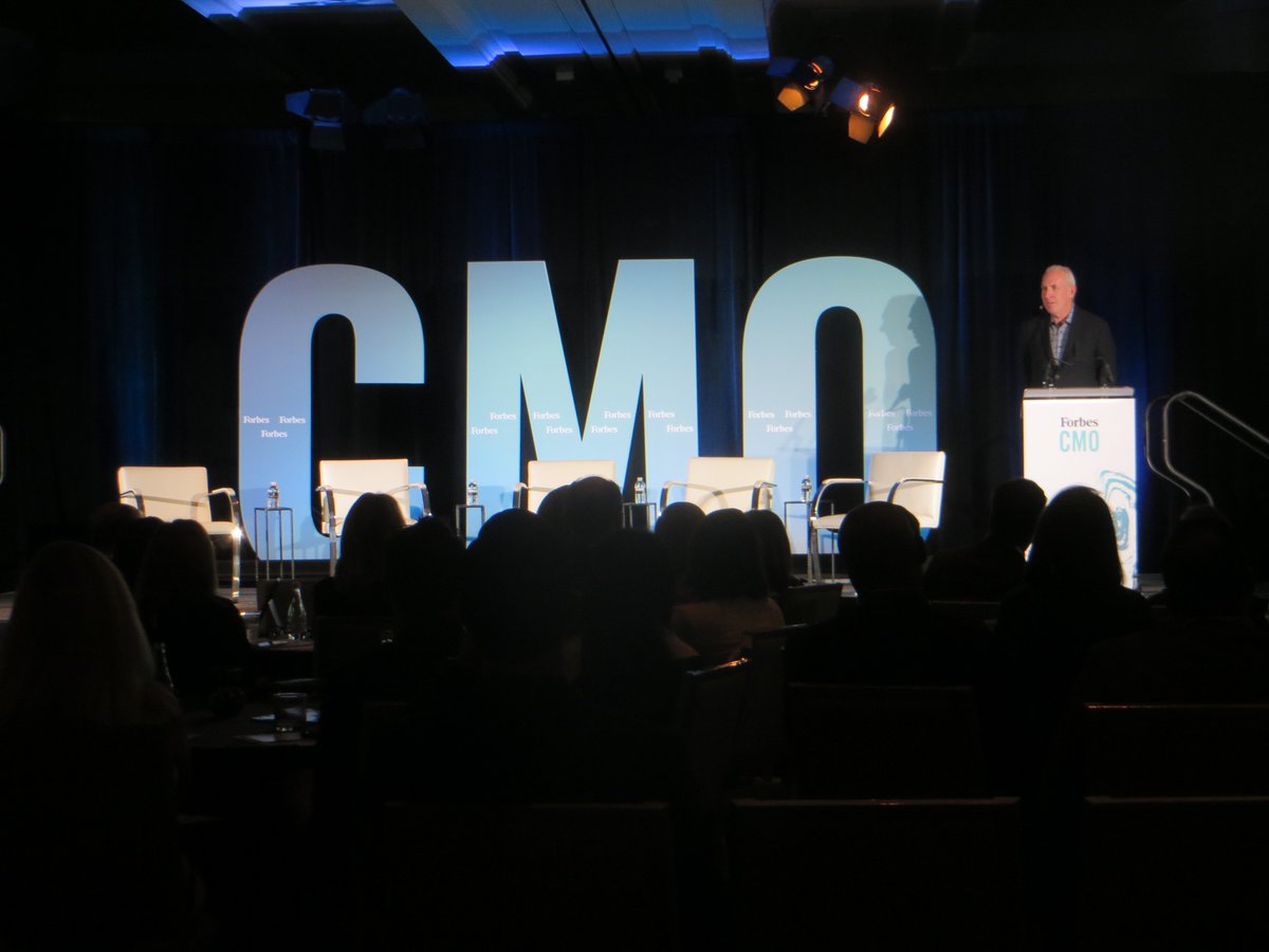 We open with welcome remarks from @forbes CMO @tomdavis_twit. #ForbesCMO