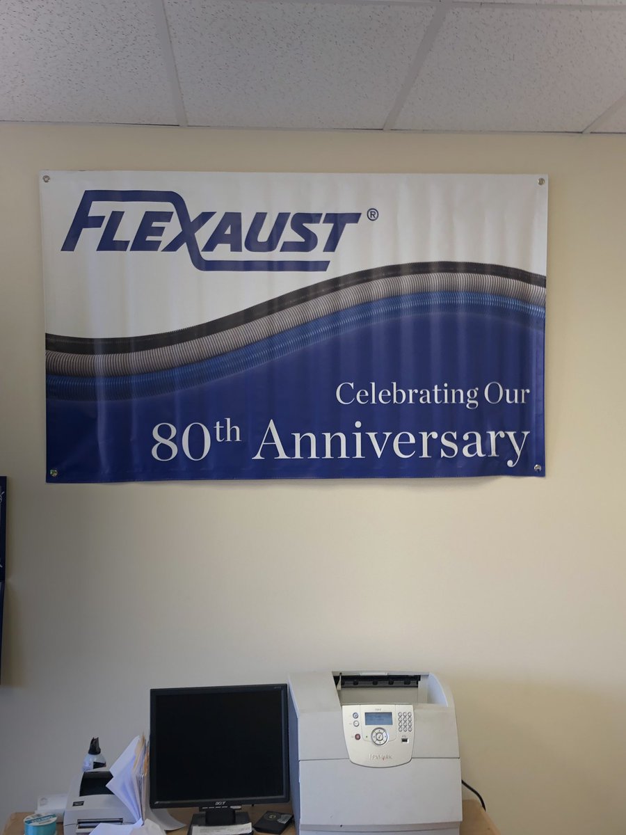 Dalatec's tweet photo. #Flexaust visitEd at our office today.
Great team!  For your #duct hose needs!  Competitive pricing and good deliveries.  Many items in stock,
Their banner is proudly on display at Dalatec. https://t.co/pPUTdugtex