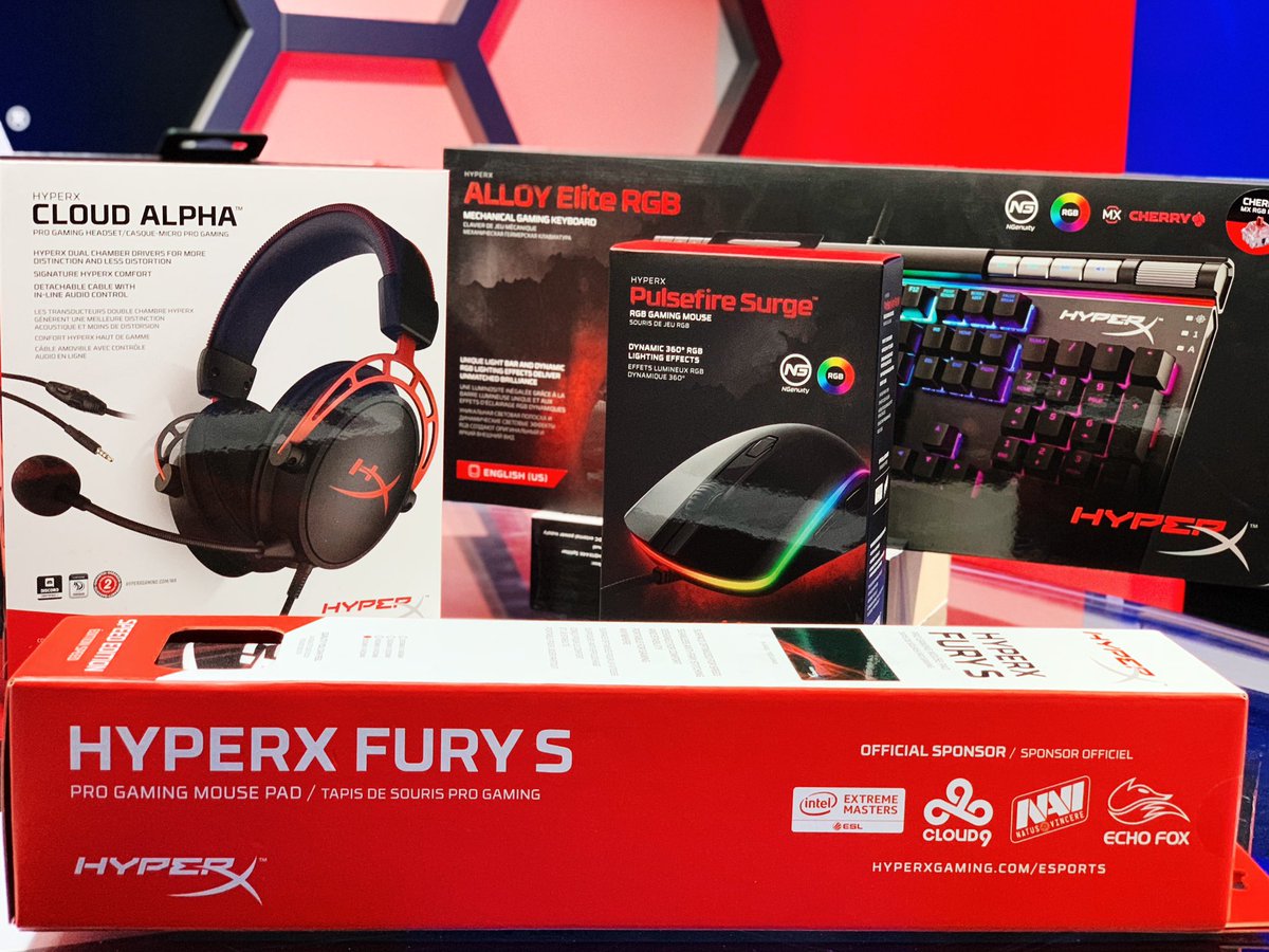 HyperXArena's tweet photo. Free peripherals anyone?
Cop your @hyperx gear this weekend at #ESAVegas during the #FridayFrags and #SaturdayNightSpeedway tournaments!
We’re giving away...
♦️Hyper X Cloud Alpha
♦️Hyper X Alloy Elite RBG
♦️HyperX Pulsefire Surge Mouse
♦️HyperX Fury S Mousepad https://t.co/9yeNIu8sbA